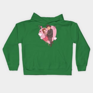 couple lover dancing Kids Hoodie